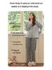 Women's Long-Sleeve, Long-Pant Pajama Onesie with Built-in Bra Pad, Round Neck, Wearable Outdoors, Cute for Home or Casual Wear