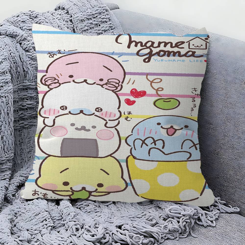 Kawaii Cartoon Mamegoma CUTE Personalized Pillow Cover Kids Bedroom Wild Party Decor Pillowcase kid Birthday shower Gift