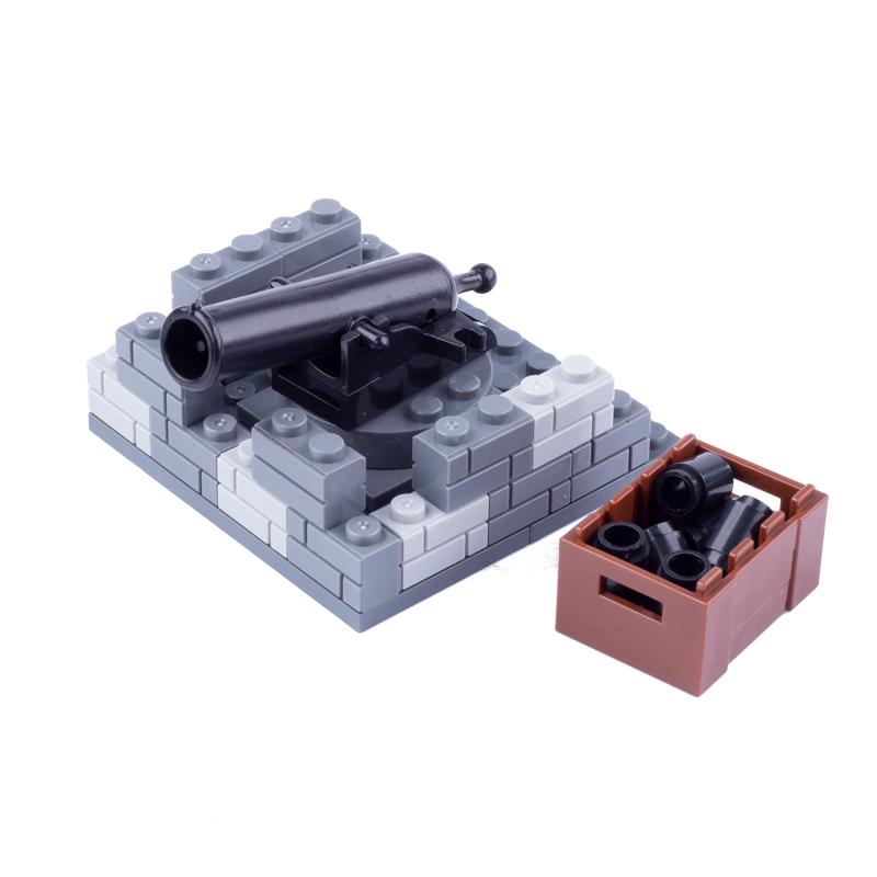 

MOC Medieval Cannon Building Block Фигурки Аксессуары Пиратский корабль Остров Набор Тюрьма Транспорт Карета Кирпичи Игрушка