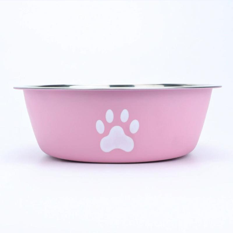 Large Capacity Stainless Steel Dog Bowl Anti-slip Anti-rust Dog Water Bowl Pet Feeder Double-layer Cat Bowl Suitable for Puppies
