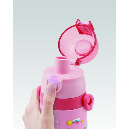 Skater Children's Stainless Steel Direct Drinking 3D Water Bottle Kids 480ml Unicorn Girls SDPV5-A