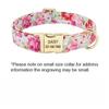 Personalized Printed Dog Collar Leash Set Customized Nylon Pet Collar Leash Free Engraved Nameplate For Small Medium Large Dogs