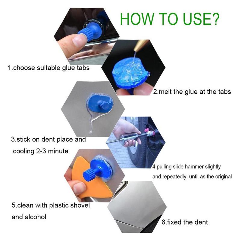 Dent Removal Tool Dent Removal Repair Remover Tool Kit T-bar Car Dent Puller Set Dent Repair Tools For Exterior Damage