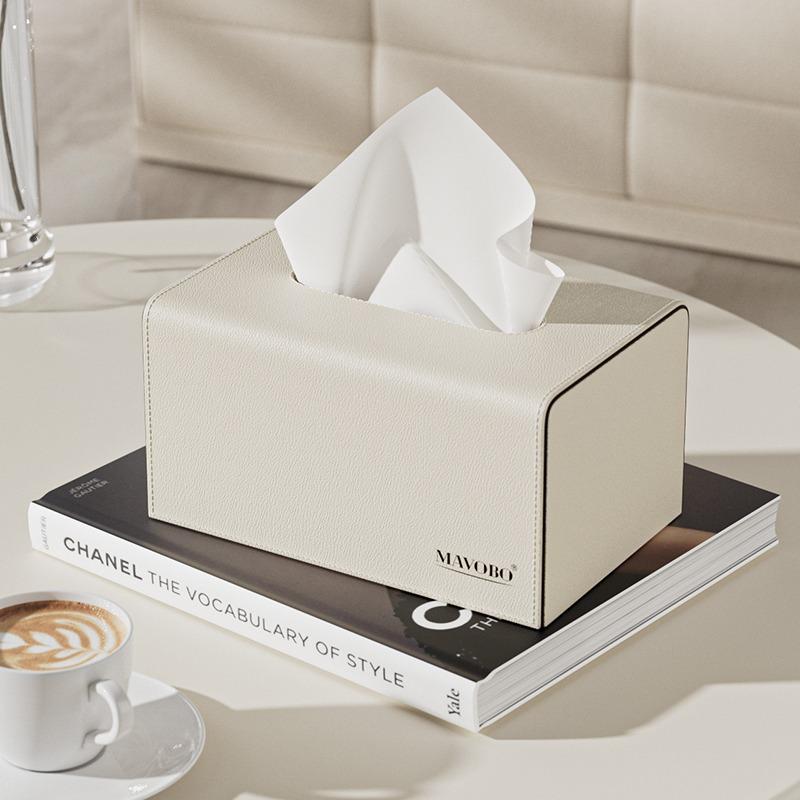Boîte à mouchoirs de luxe de style européen, porte-mouchoirs en cuir de haute qualité, décoration pour salon, salle de bain, hôtel