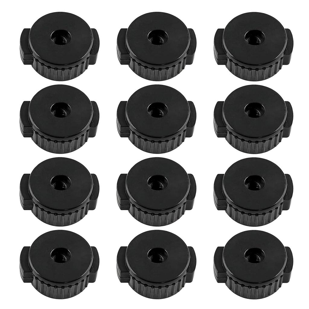 Miwayer 6/12Pcs Drum Cymbal Fastener Nuts - 8mm Inner Diameter, Plastic Quick-Change Cymbal Toppers for Percussion Accessories