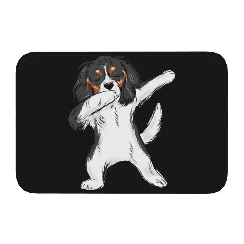 Dabbing Cavalier King Charles Spaniel Χορός Dab Πατάκι Εισόδου Εμπρός Αντιολισθητικό Εσωτερικού Χώρου Απορροφητικό Πατάκι Σκύλου Είσοδος Δωματίου Χαλί
