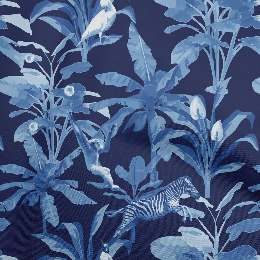 oneOone Cotton Flex Blue Fabric Tropical Animal Sewing Fabric By The Yard Printed Diy Clothing Sewing Supplies 40 Inch