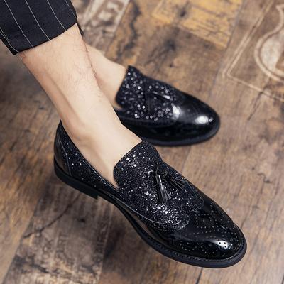 Marca di Stilista di Moda Oro Lucido Scarpe Casual da Uomo per il Business Lussuose Nuove Scarpe da Cerimonia Scarpe da Uomo Mocassini con Suola Morbida e Fondo Piatto