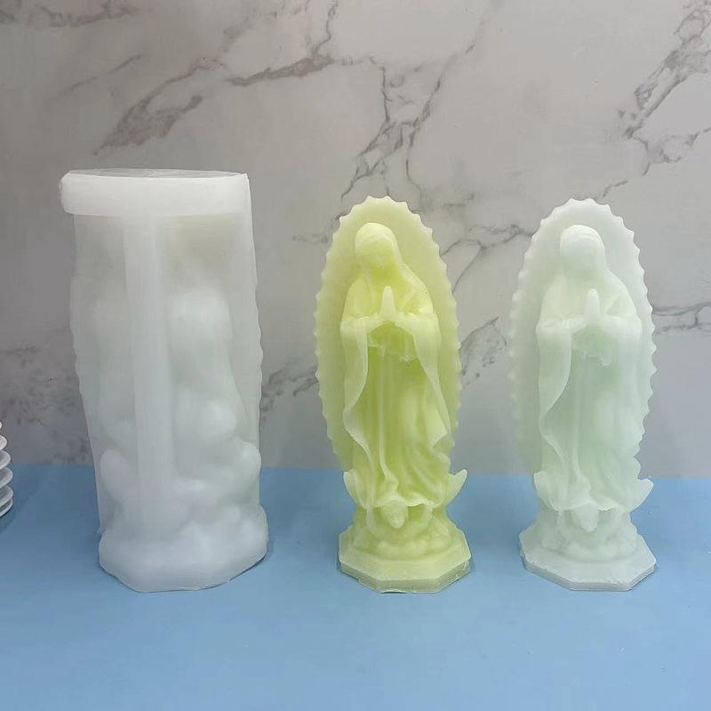 Moule en silicone pour bougie parfumée de style européen, 1 pièce, pour bricolage, parfum diffusé, ornement en plâtre, ciment, colle