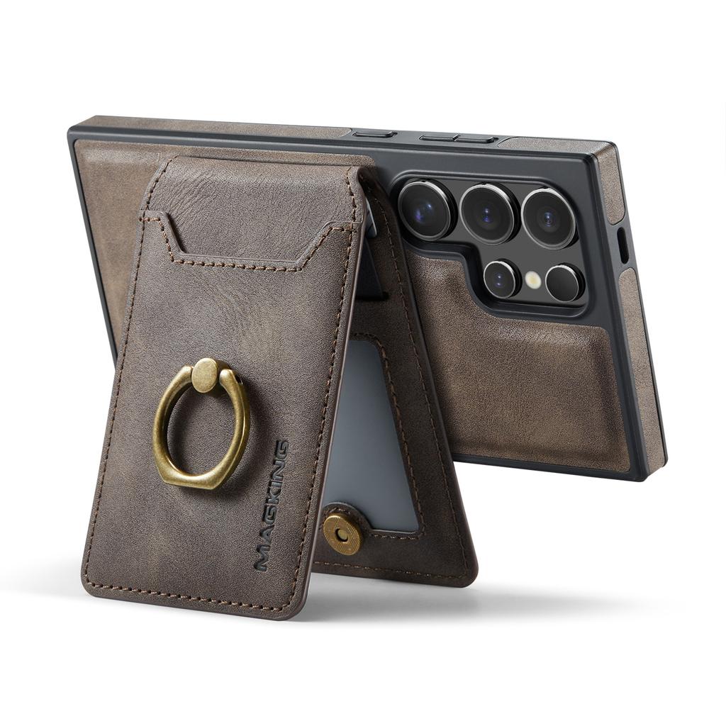 MAGKING K1 Series For Samsung Galaxy S26 Ultra Magnetic Case PC + TPU + PU Phone Cover with Card Holder