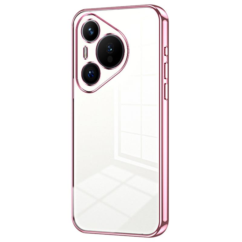 For Huawei Pura 70 Case TPU Transparency Electroplating Phone Cover