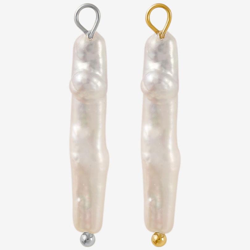 1pcs Irregular Geometric Round Square Real Natural Shell Pearl Charms For Jewelry Making Bulk Handmade Earrings Pendant Material