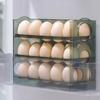 Dreistufiger Eierorganizer für den Kühlschrank Eieraufbewahrungsbox mit Datumsanzeige Eierregal für 30 Eier oder 18 Eier für den Kühlschrank