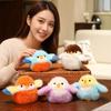 11Cm Cute Sounding Fatty Bird Plush Pendant Stuffed Colorful Fuzzy Sparrow Titmouse Cartoon Animal Keychain Fashion Accessory