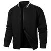 Men S Zip Up Stand Collar Casual Open Front Sweatshirt