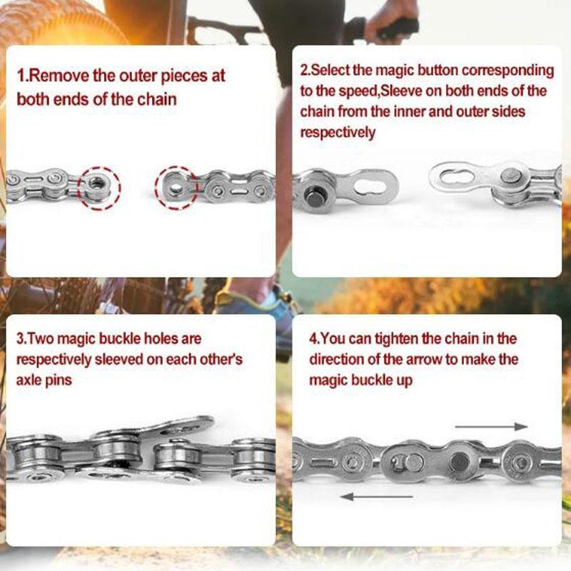 Chain Magic Buckle Bicycle Chain Clamp Quick Coupler Button Mount Rivet Lock Overhaul Removal Install Plier Bike Repair Tool
