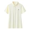Korean Smiley Embroidered Heavy-Duty Cotton Lapel Polo Shirt for Women