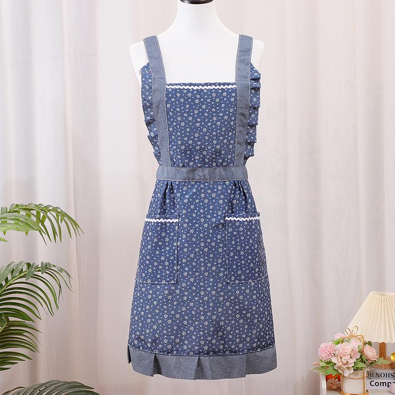 

Пятноустойчивый цветочный комбинезон-фартук с карманами - Женская маслоотталкивающая кухонная рабочая одежда