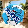 Blue Smurfs Print Automatic Open Close Umbrella, Portable Foldable Umbrella, for Outdoor Commute Camping Trip, Ideal Birthday Gift