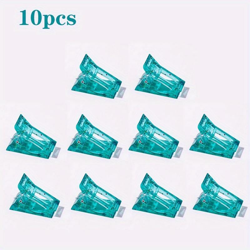 10pcs Acrylic Nail Clip Transparent Gel Quick Building Nail Tips Clips Fingernail Extension UV Clamps Manicure Art Builder Tools Set