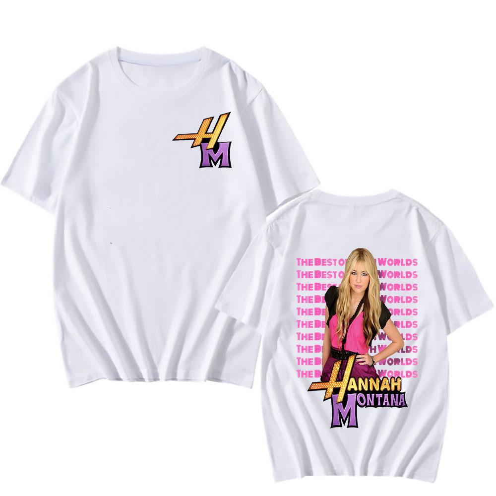 Hannah Montana Music Print TShirt Unisexs and Womens Style Casual ShortSleeved TShirt HipHop Style Streetwear Style