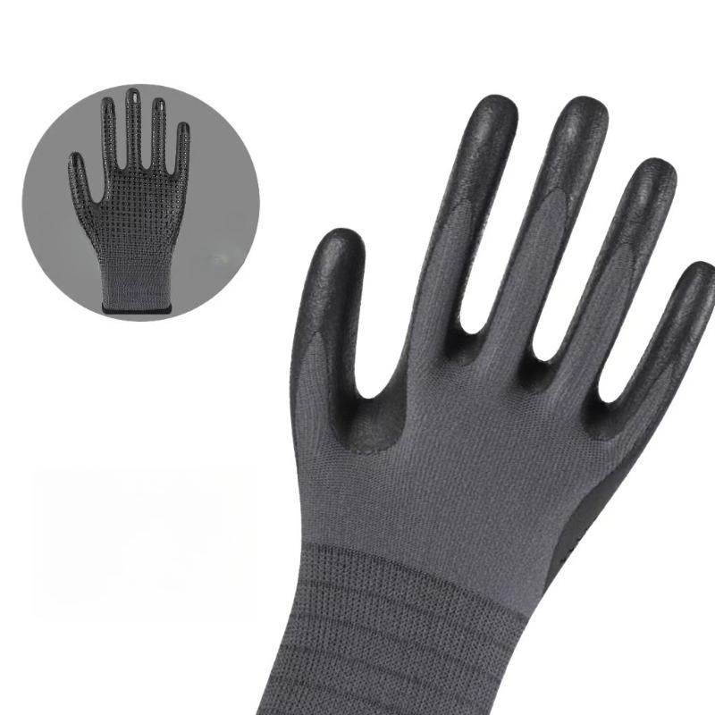 13-needle Nylon Nitrile Foam Dot Bead Gloves Are Wear-resistant, Oil-resistant, Anti-slip, Comfortable and Breathable