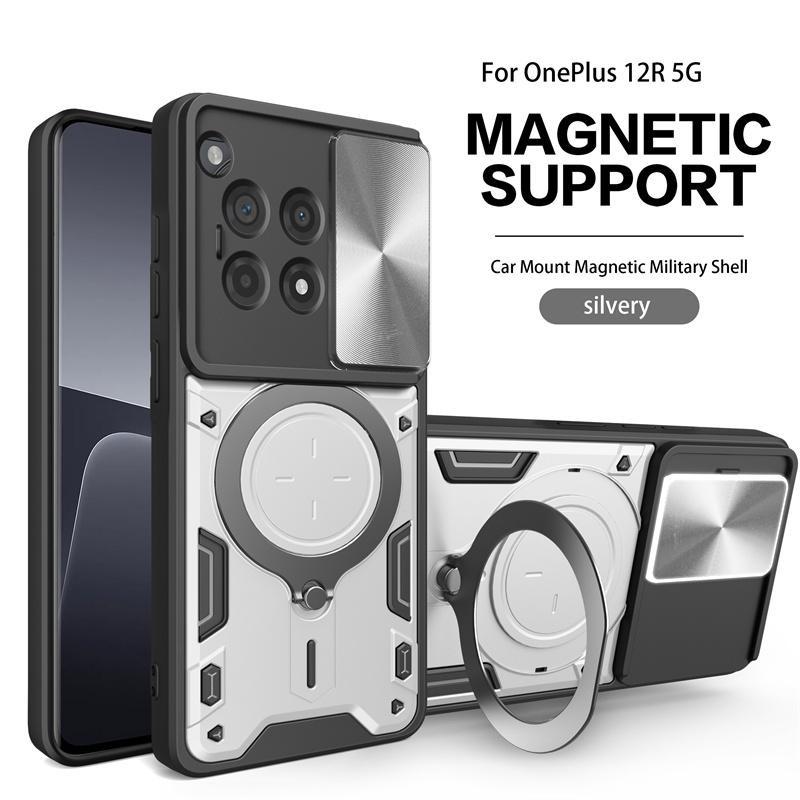 

Для OnePlus 12R 5G Защитная броня для объектива камеры Противоударный магнитный держатель-кольцо Задняя крышка Для чехлов для телефонов Oneplus ACE 3 5G For OnePlus 12R