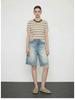 JOCORBEI Retro Ripped Cotton Distressed Straight Denim Shorts (Spring 2026)