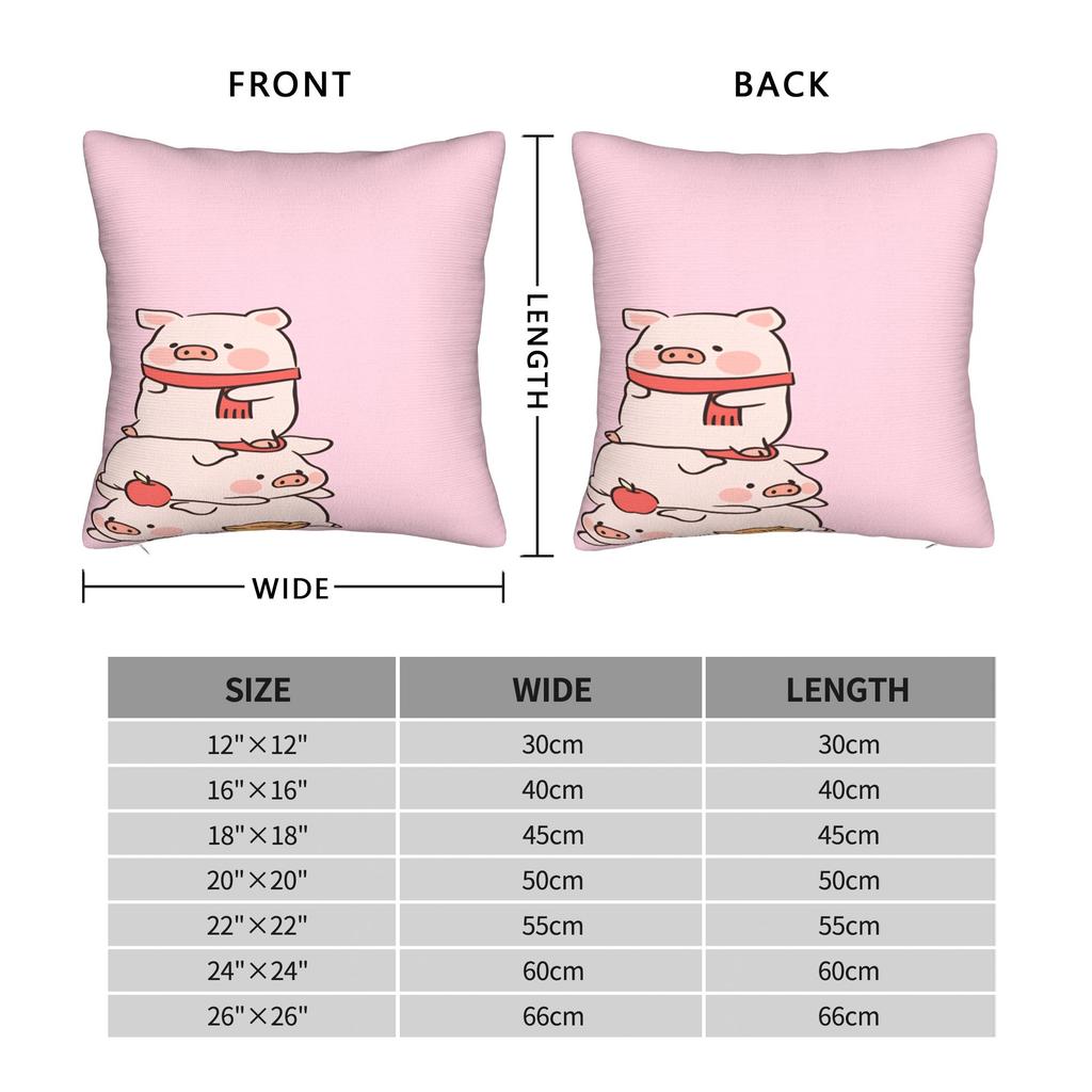 L-Lulu Schweinchen Kissenbezüge Morden Kissenbezug für Sofa Auto Heimdeko Grafik Kissenbezug