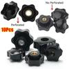 10Pcs New M4 M5 M6 M8 M10 M12 Hand Tighten Nuts Mechanical Handle Thread Manual Thumb Nut Black Plum Nuts
