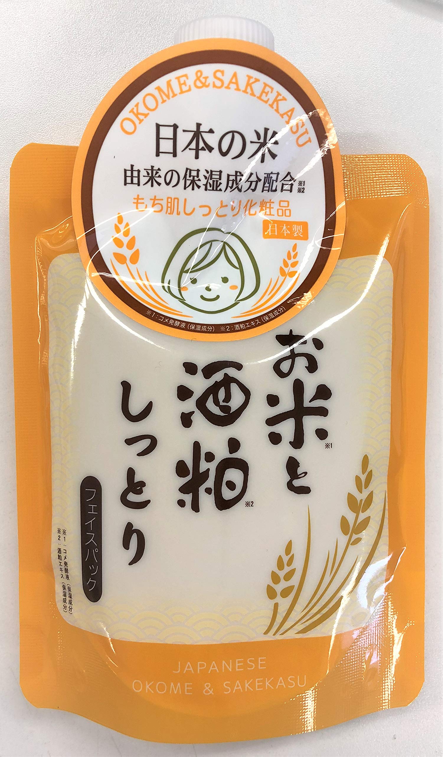 

Moist face pack of rice and sake lees 170g