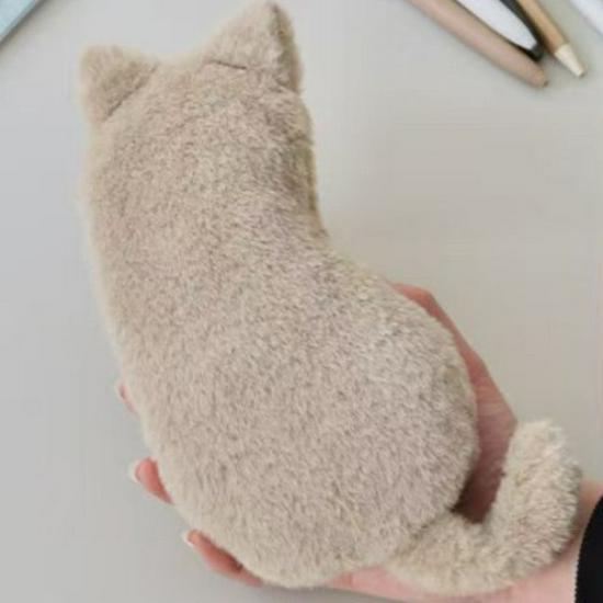 Large Capacity Cute Cartoon Cat Plush Pencil Case - Multi-functional Student Stationery Bag