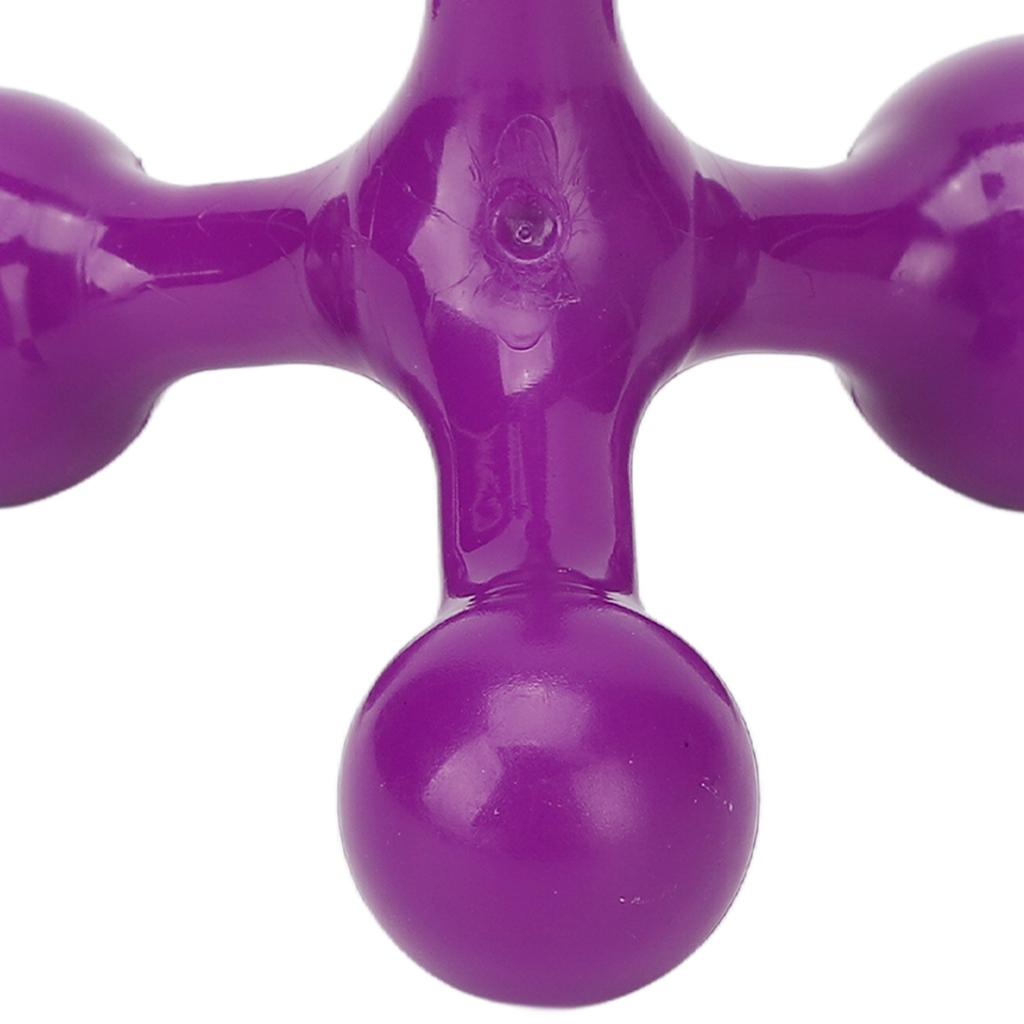 Back Muscle Massager 4 Balls Structure Deep Relaxing Neck Massage Tool for Neck Leg Purple