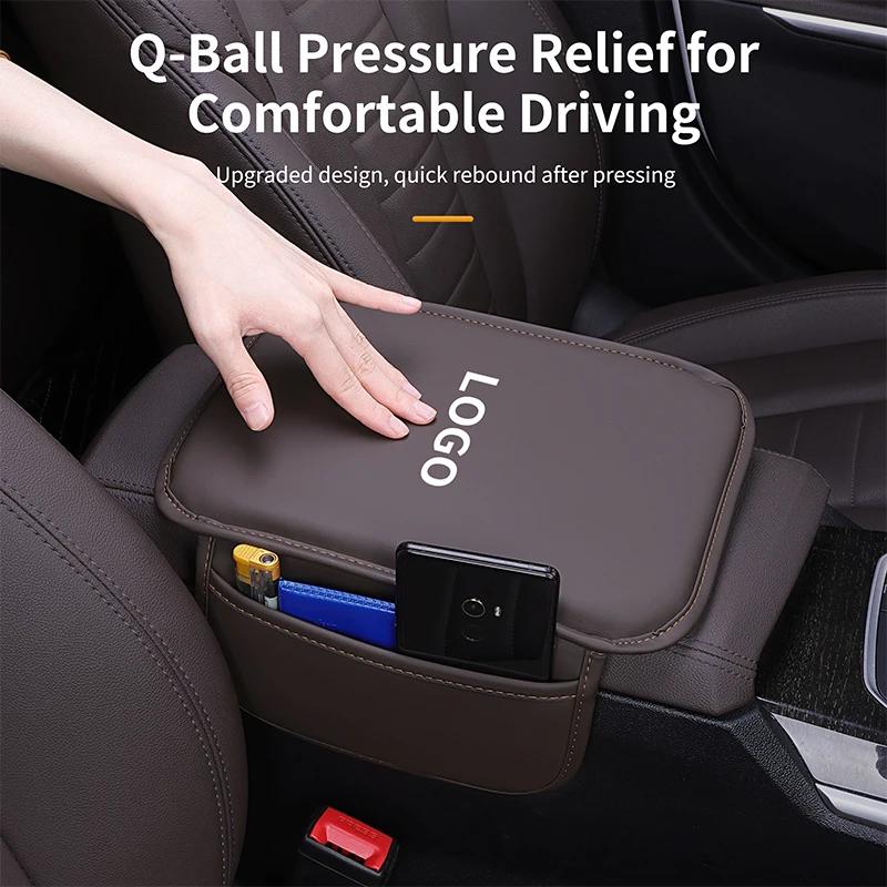 Car Armrest Box Mats PU Leather Auto Center Console Covers for Mitsubishi Outlander ASX Fortis Lancer Pajero Sport Eclipse Cross