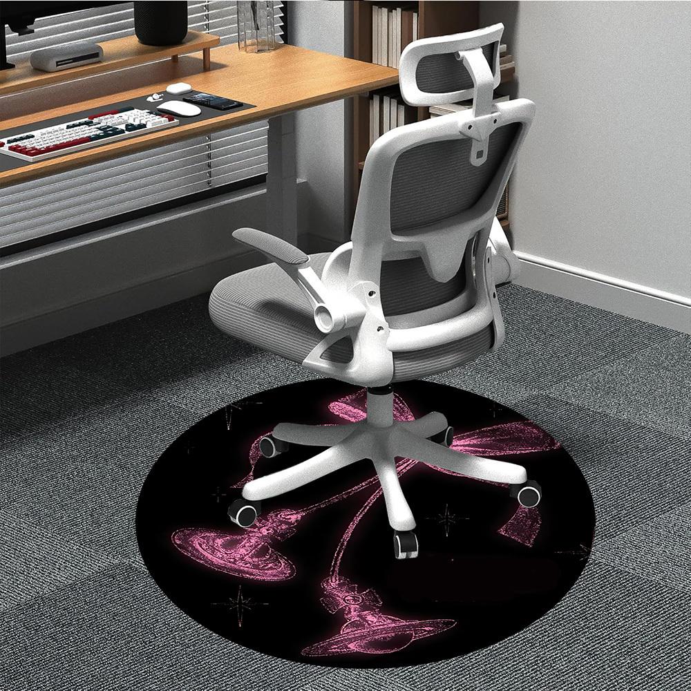 

1pc Cosmic Ribbon Office Round Area Rug, Indoor Mat Suitable ForOffice, Under Office Chairs Bedroom Living Room Home Decor, Room Deco T028 80cm by 80cm
