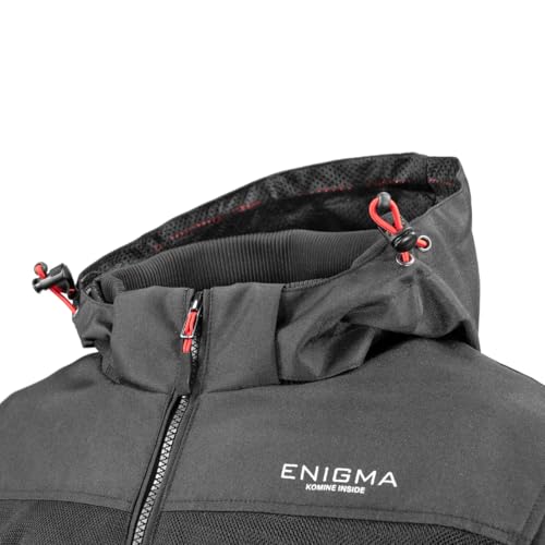 Enigma 2025 Model Motorcycle Mesh Jacket for Spring, Summer, and Fall, 25-003 EN-003 CE Level 2 Protector, Radiance Hoodie, Silver, Size L