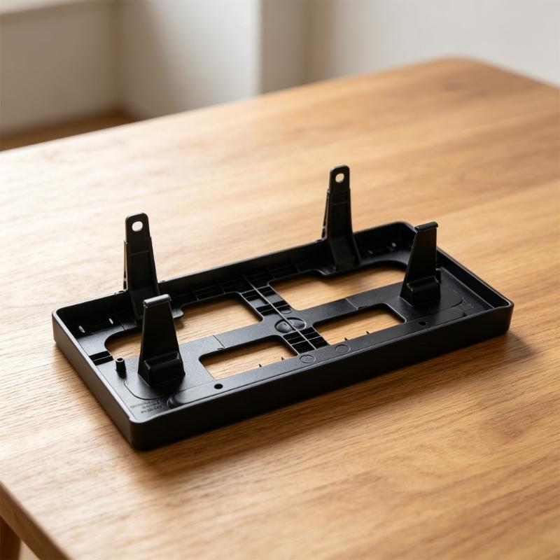 KB3Z17A385A Front License Plate Bracket, Black Plastic Plate Mount for Direct Replacement Service and Vehicle Front Plate Installation