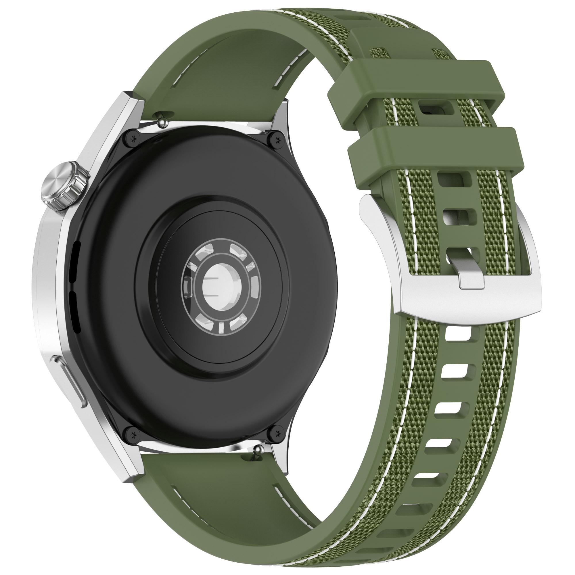 

For Huawei Watch GT 5 46mm Replacement Strap 22mm Nylon Silicone Hybrid Watchband F