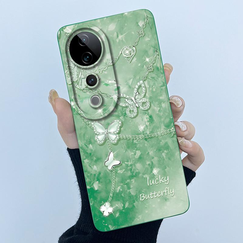 For Vivo V40 Case Vivo V40 Pro V40e Phone Case Vivo iQOO Z9S 5G Fashion Simplicity Flower Shockproof Shell Protection Back Cover