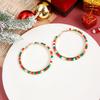 Festive Multicolor Beaded Earrings Alloy Lightweight Design Perfect For Christmas Celebrations