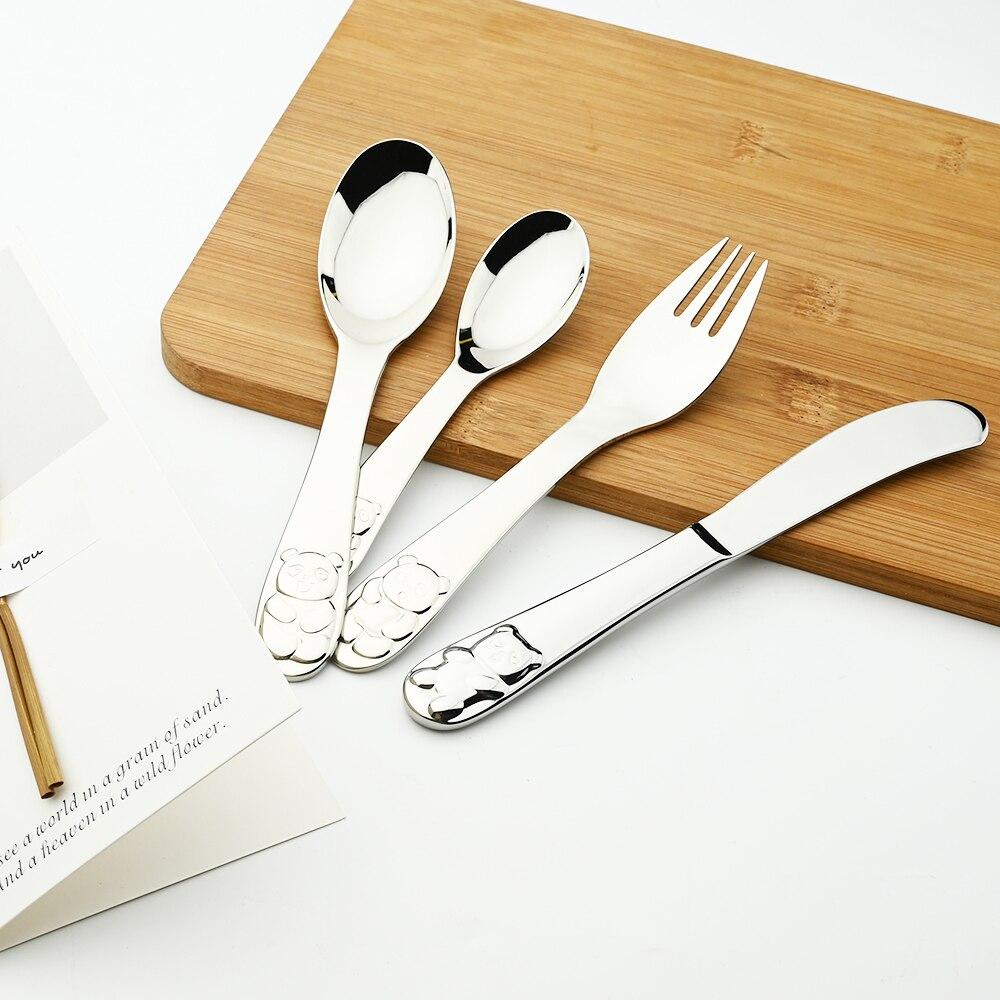 1/2/4Set Tragbares Besteckset aus 18/10 Edelstahl, Abendessenlöffel, Gabeln, Messer, Utensilien, hochglanzpoliert, Studentengeschirr