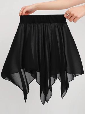 Adult Black Tulle Ballet Skirt with Pants for Dance Practice and Latin Dance