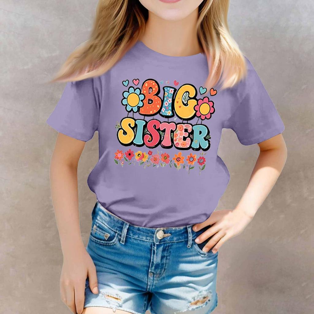 Toddler Girl Boy T-Shirts Kids Top Boys And Girls Printed Short Sleeved T-shirt