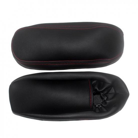 Left & Right Seat Armrest Handle Leather Cover Trim Fit For Ford F250 F350 XTL