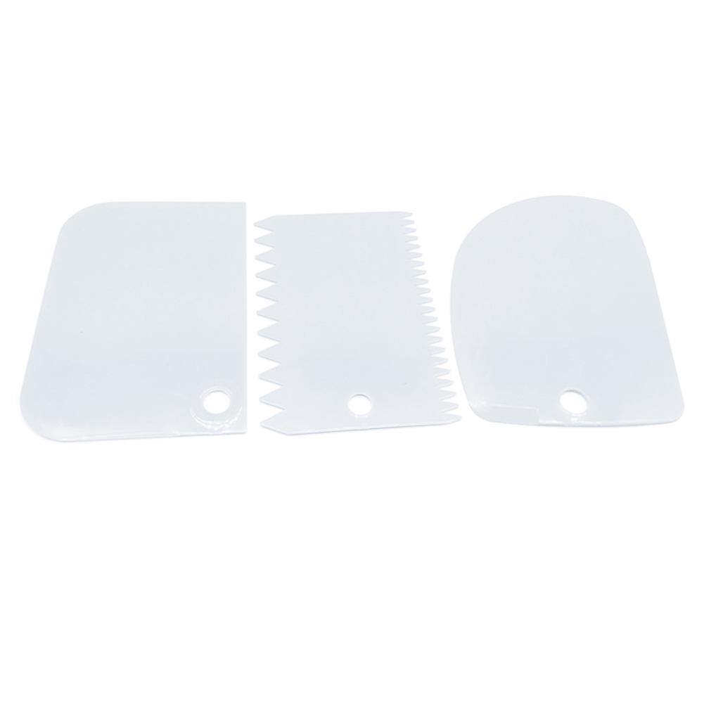 3 Stücke Gerade Bogen Zahnform Creme Brotschneider Kuchen Pastöse Schaber Backwerkzeuge