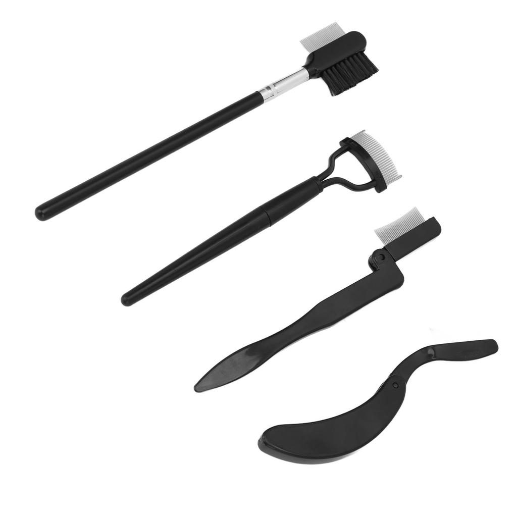 4 Pieces Folding Eyebrow Comb Eyelash Separator Grooming Brush Portable Makeup Tool for Girls Women