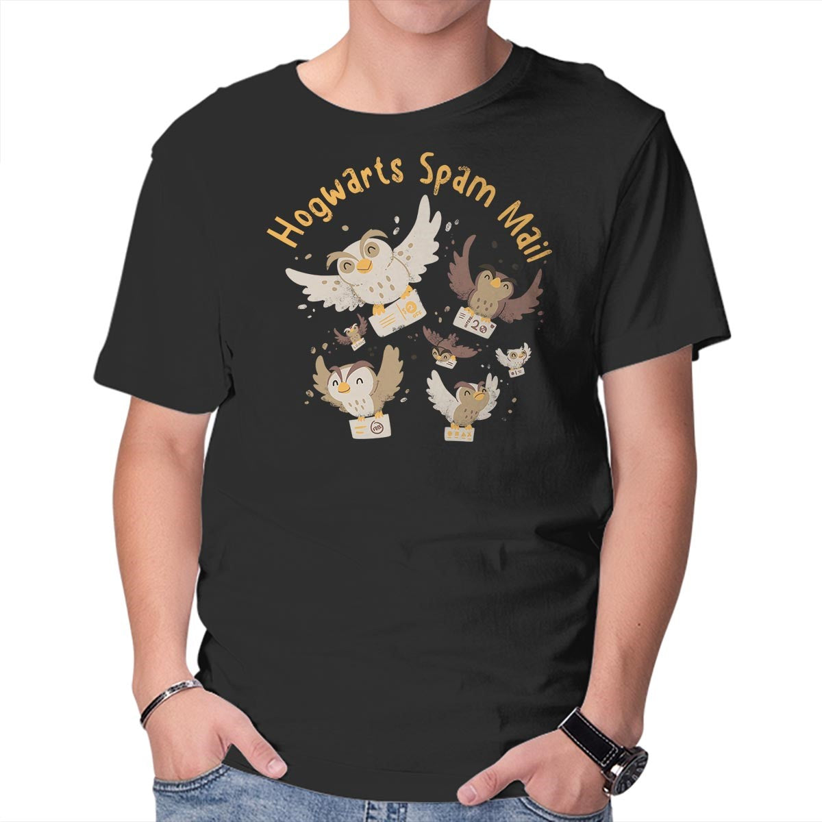 Unisex Crew Neck T-Shirt Spam Mail Graphic Short Sleeve Casual Tee S