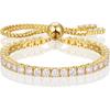 Moissanite Tennis Bracelet 1.79ct-8.69ct Adjustable Bracelet for Women 18K White Gold Plated S925 Sterling Silver Tennis Bracelet D Color VVS1 Round