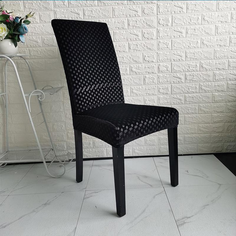 

Gold Diamond Velvet Chair Cover Solid Embossed Integrated Backrest Elastic Chair Cover Dustproof Home Hotel Universal Seat Cover 1 piece