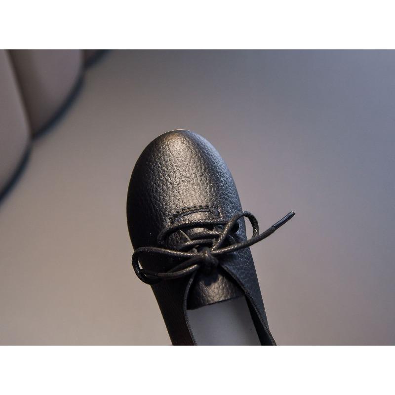 Spring New Low-Top Mary Jane Shoes for Kids, New British Style Lace-Up Flats, Student Black Leather Shoes